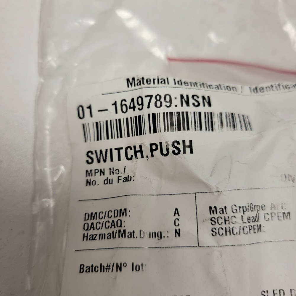 5930-01-164-9789 Push Switch 5189178-016