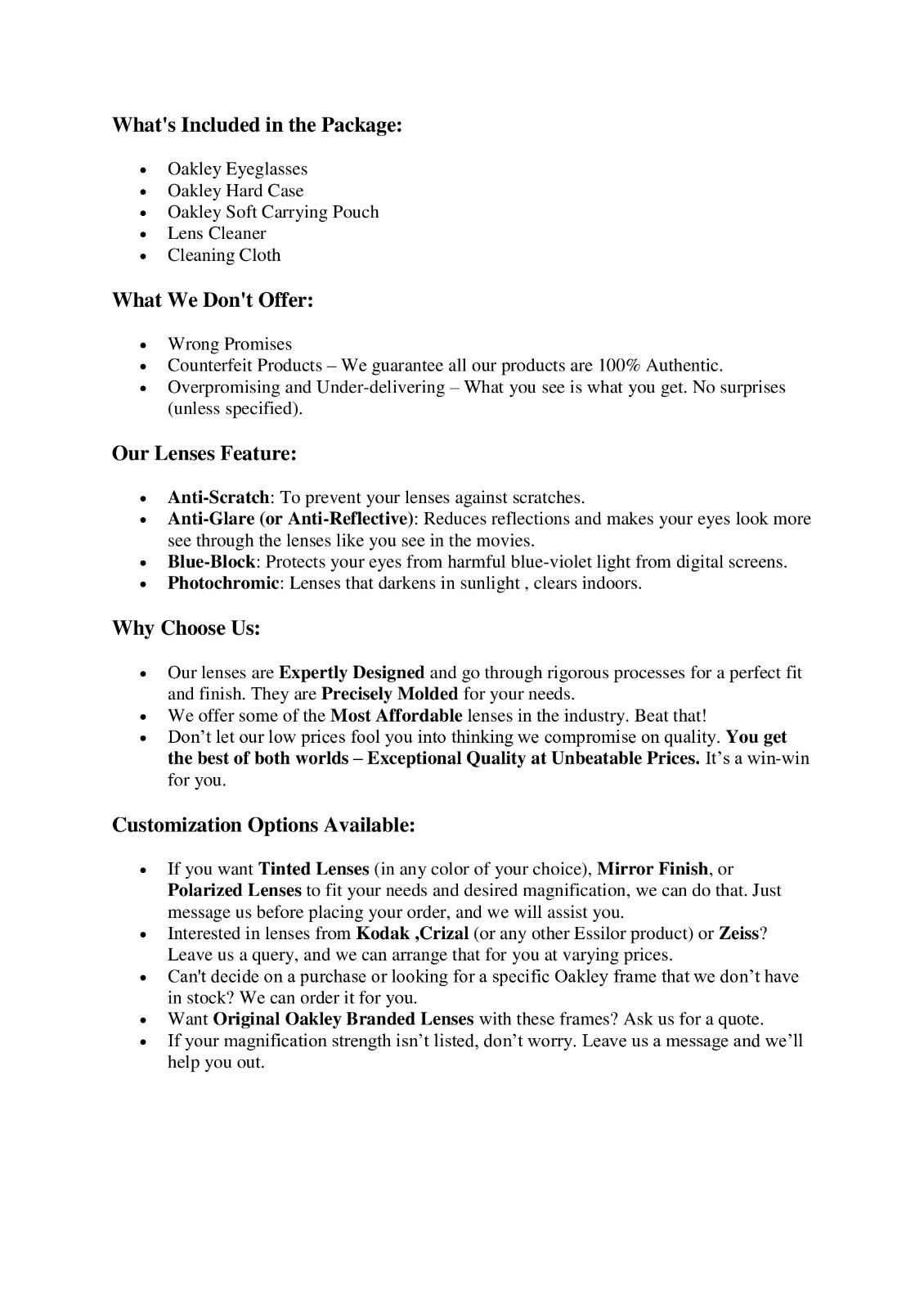 Oakley Wingfold OX5118-0453 Frames Reading Glasses/Bifocal/Progressive Lenses