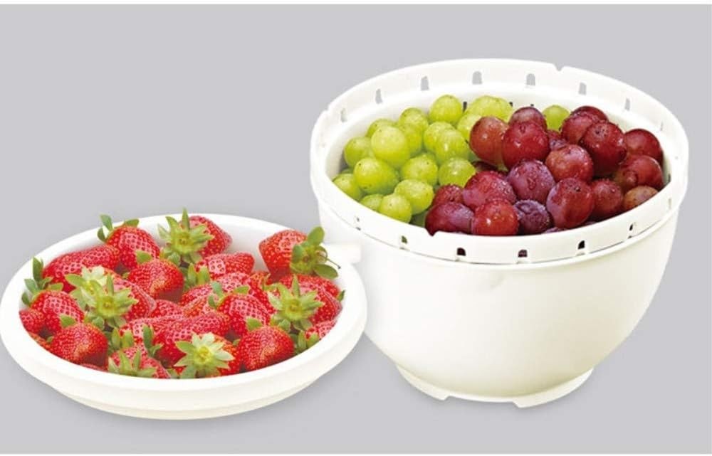 Easy Fruit Vegetable Salad Cutter Bowl,Multi-Function Kitchen Colander Strainer