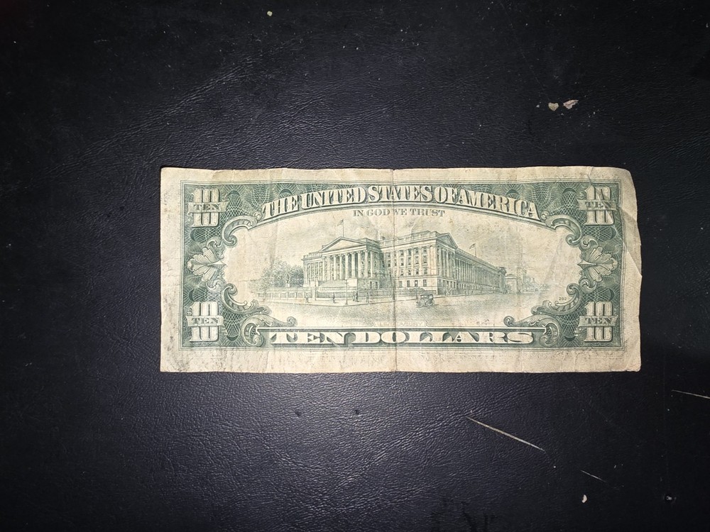 10 Dollar Bill 1977 Error Misaligned