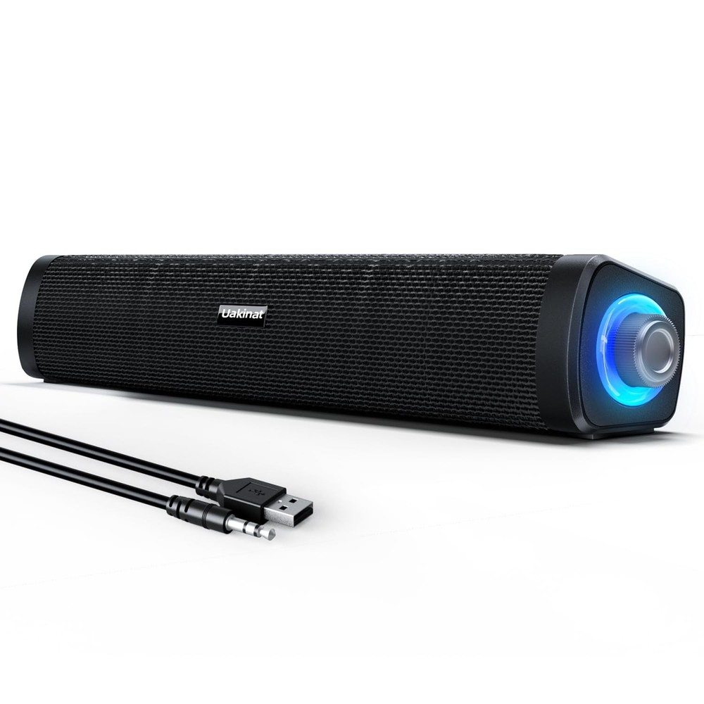 USB Computer Speakers,Computer Speakers with 3.5 mm aux,Wired USB Powered & C...