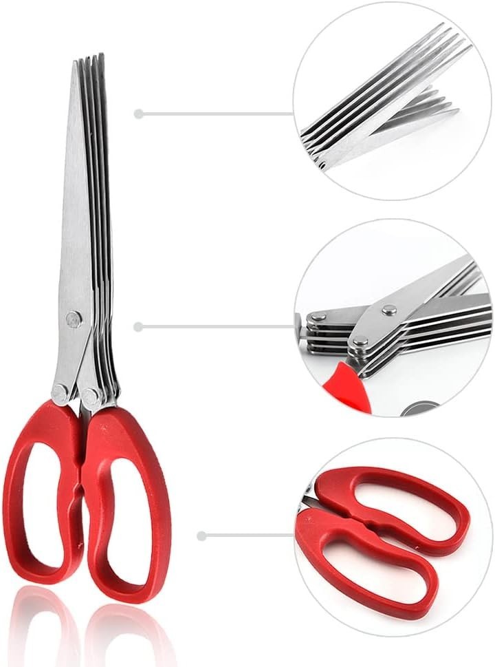 Shredder Scissors Multipurpose Multi-Blade Cutting Shears with Stainless Stee...