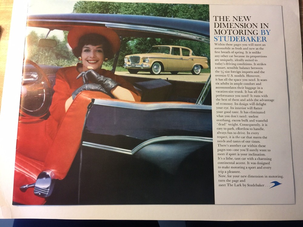 Vintage 1959 Studebaker Brochure
