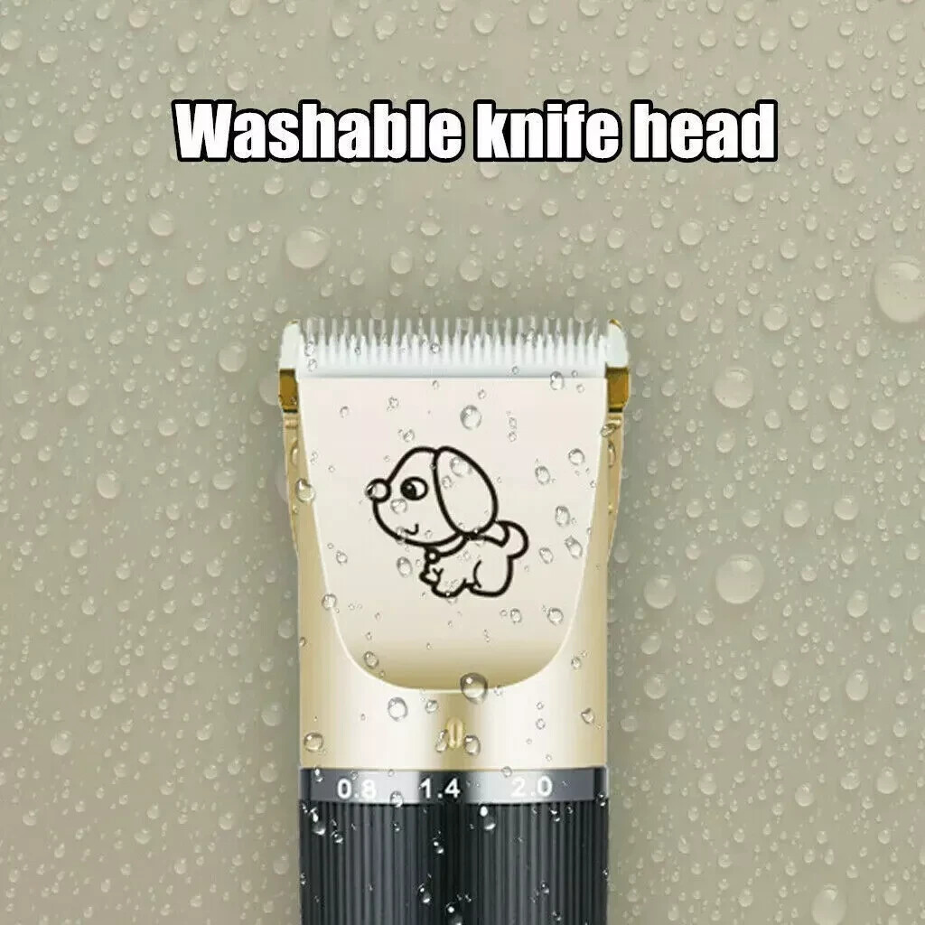 Dog Cat Pet Grooming Kit Rechargeable Cordless Electric Hair Clipper Trimmer Set