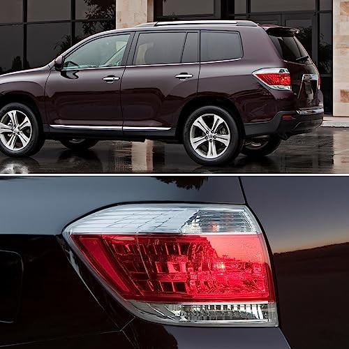 Left Tail Light for Toyota Highlander 2011-2013 Driver Side Halogen Taillight