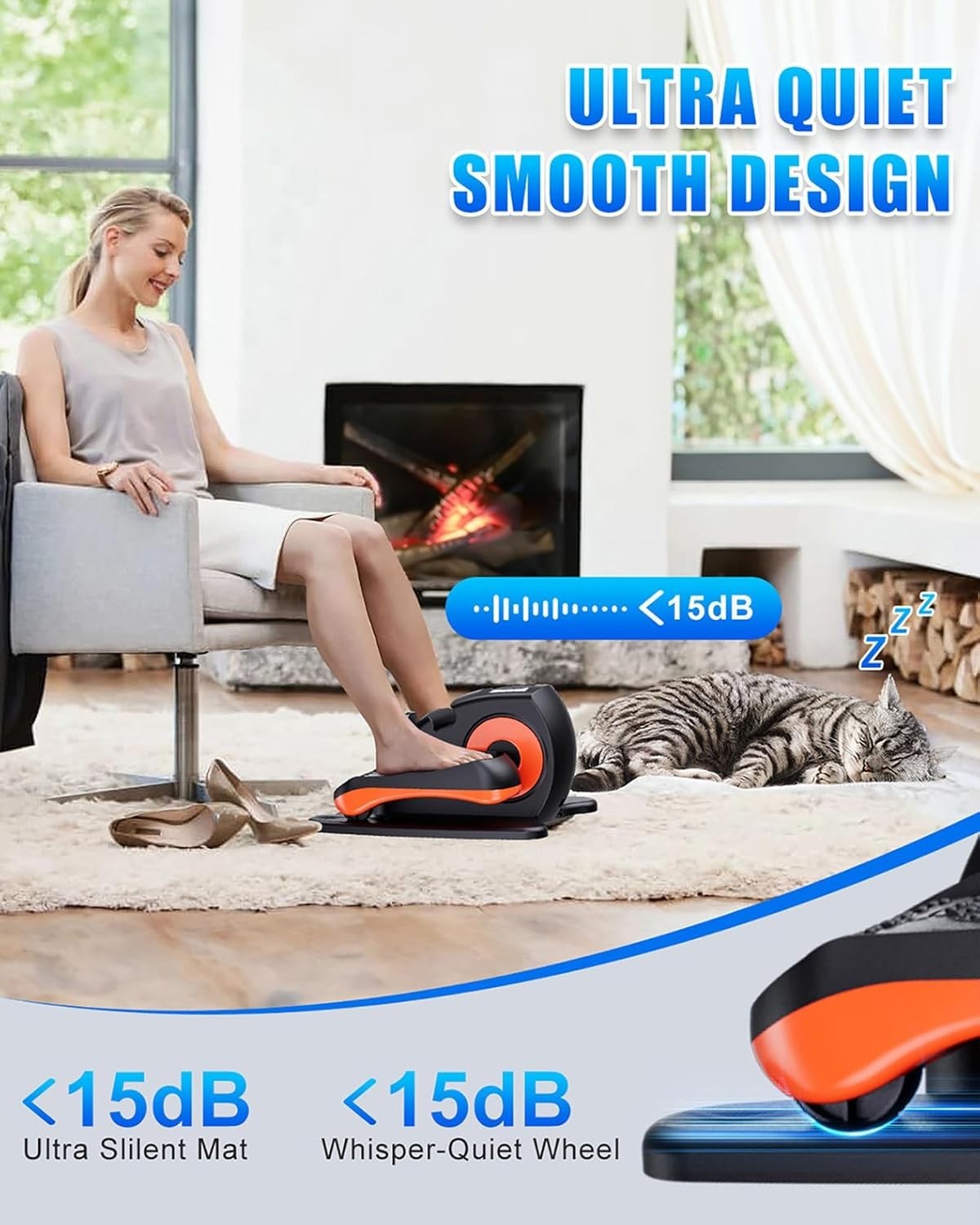 Quiet Under Desk Elliptical - 12 Resistance Levels.