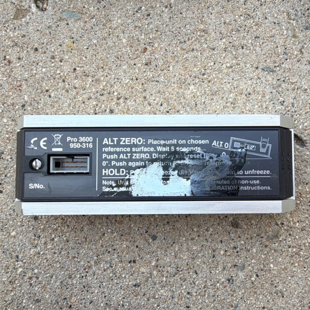 Mitutoyo Digital Protractor Pro 360 Rectangular Head Model 950-316