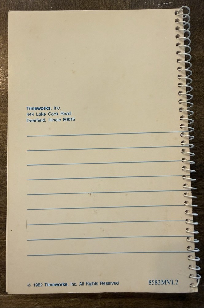 Time Works Users Manual Data Manager 128 W/Report Writer Commodore 128 Computers