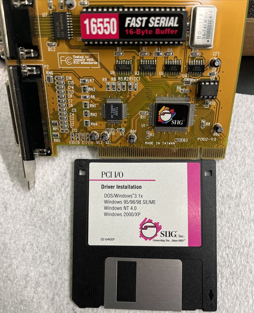 SIIG 16550 Fast Serial 16-Byte Buffer Board Ver. 1.0