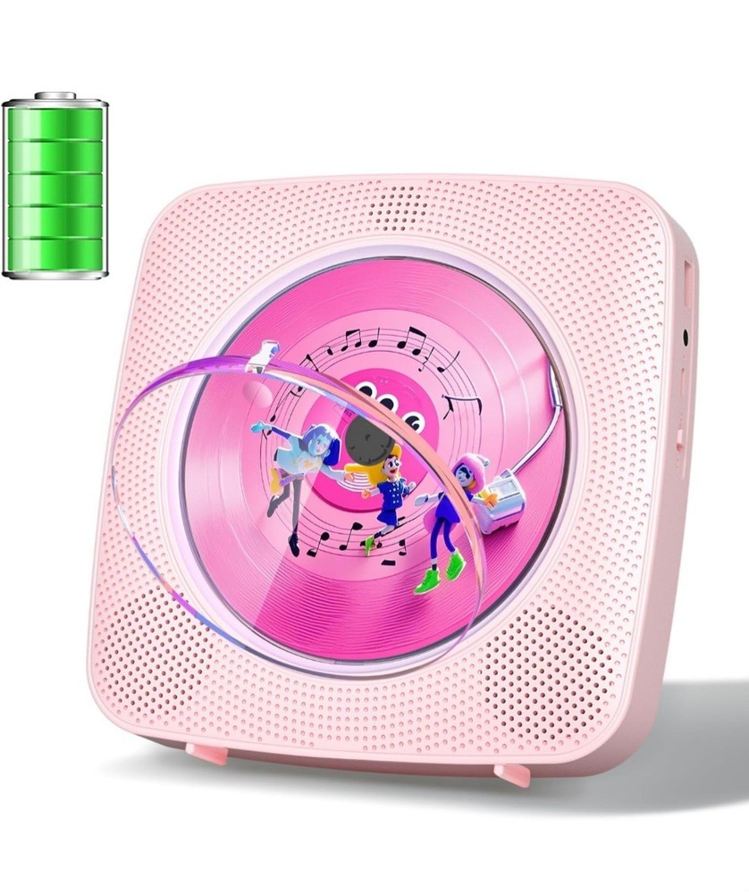 Portable Multifunctional CD / Bluetooth Speaker (Pink) Brand New