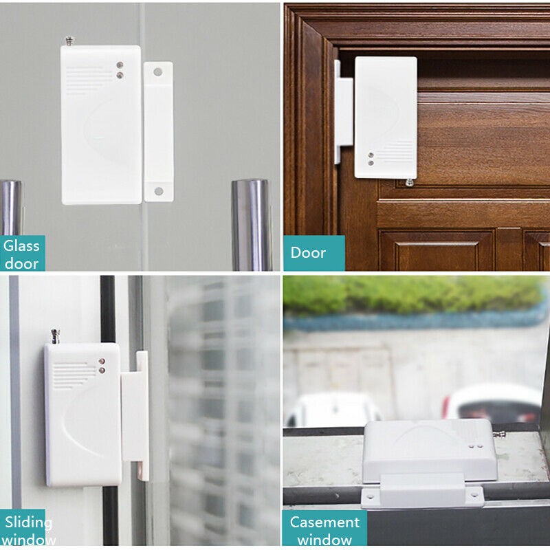 DC 12V 433MHz Wireless Door Window Alarm Panel Magnetic Contact Sensor Code 1527