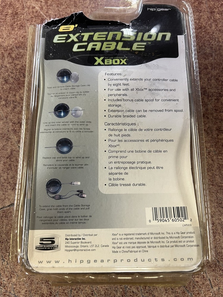 Hip Gear | 8' Extension Cable For Use With Xbox