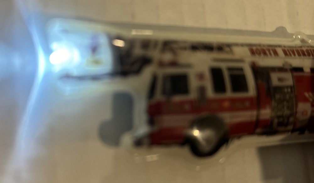 Fire Dept Engine #806 Keychain Puffy Squeeze Flashlight North Riverside Ladder