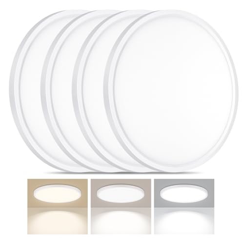Pack LED Flush Mount Ceiling Light, 2W Ultra Thin Round White 4