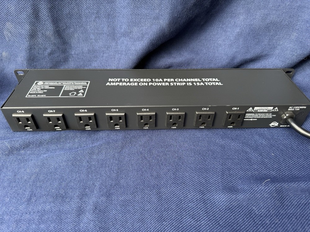ADJ PC-100A 8-Outlet Rack Mount Power Conditioner / Power Strip