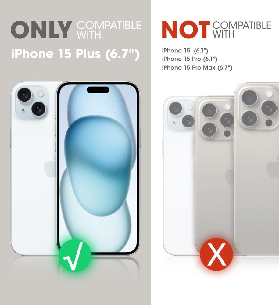 SUPCASE iPhone 15 Plus Case with Stand, MagSafe Compatible, Built-in Screen Prot