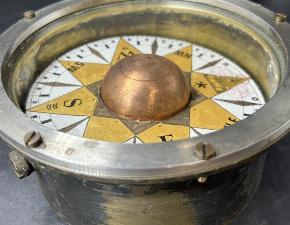 ANTIQUE SHIP'S COMPASS