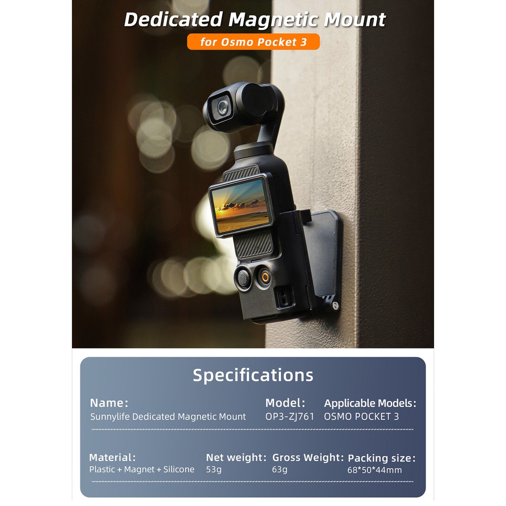 New Magnetic Holder Fixed Bracket Base Adjustable Adapter for DJI OSMO Pocket 3