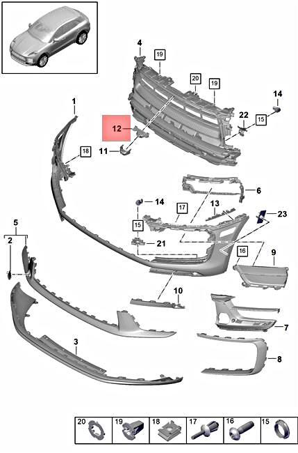 Genuine PORSCHE Macan 95B Bracket For Camera Front 95B807692D
