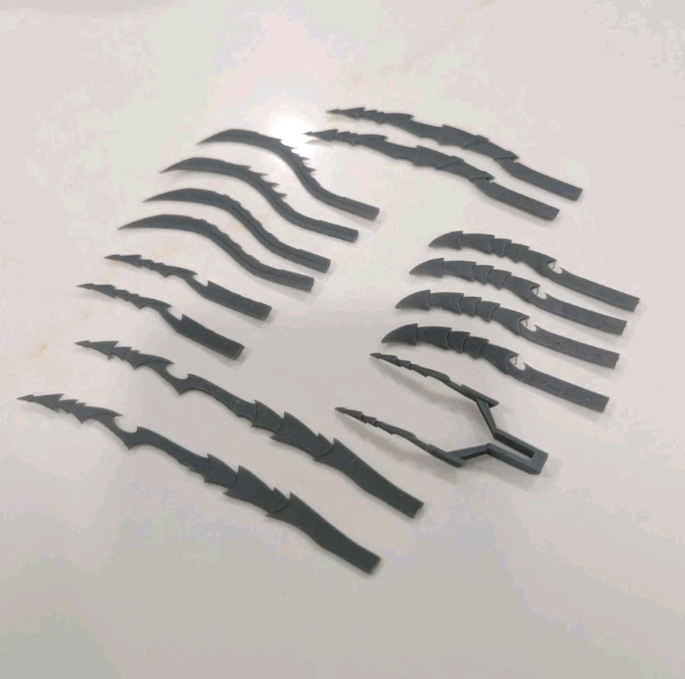 Custom 1/12 UNPAINTED NECA Predator Blade Set