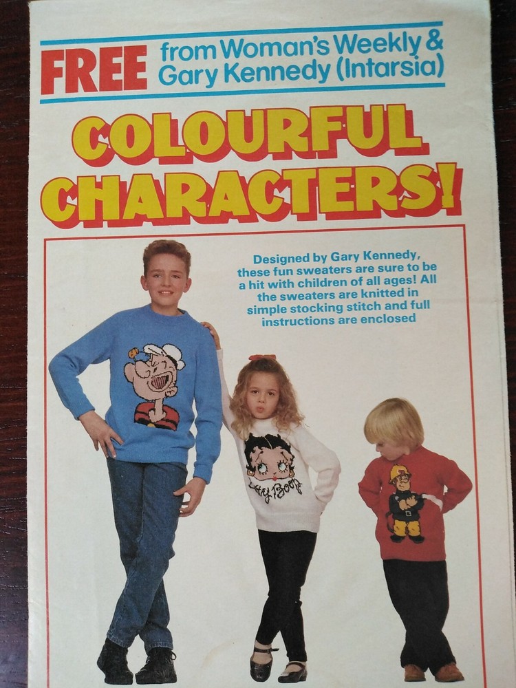 COLOURFUL CHARACTERS! Children's sweaters - Gary Kennedy Intarsia Pattern