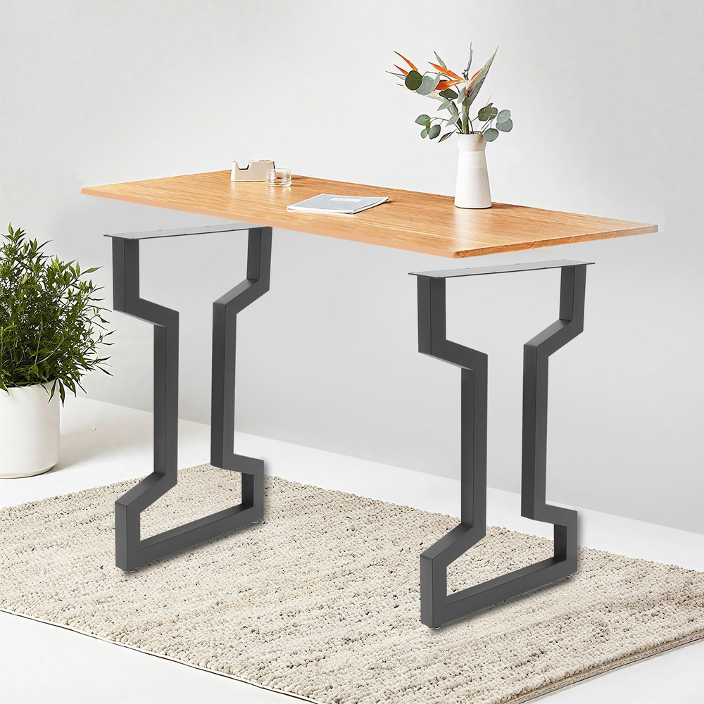 2PCS Steel Table Legs Table Frame for Coffee Table Dining Table 220.46lbs