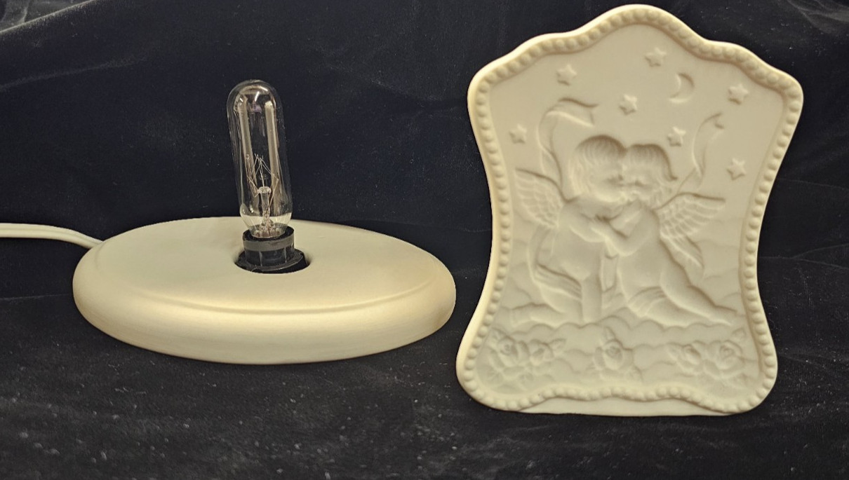 Handmade Porcelain Night Light, 6" tall w/ base, & Electrical