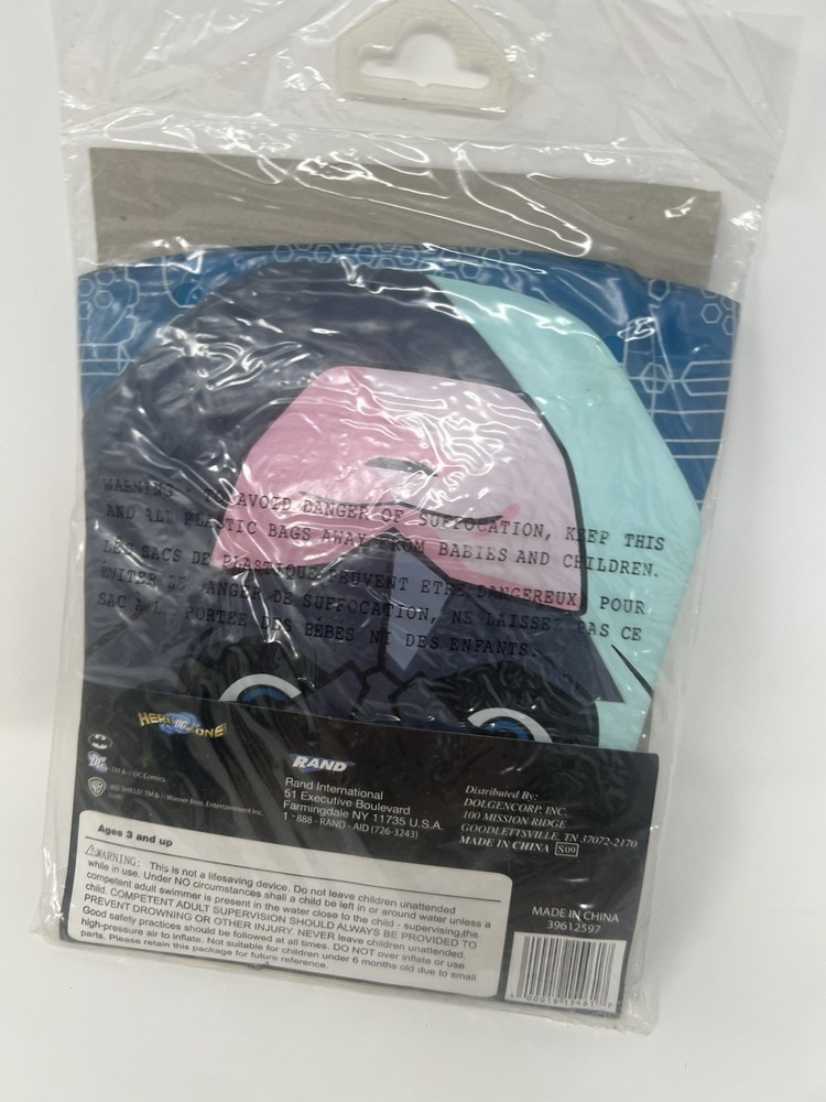 NEW In Package DC Comics Dark Knight BATMAN Split Ring Inflatable Float for Pool