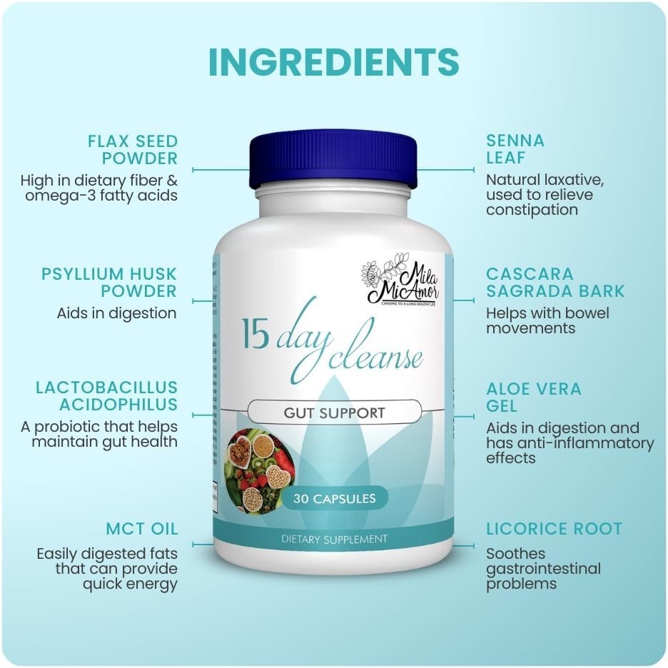 15-Day Cleanse Gut And Colon Support Advanced Gut Detox For Men And Women 05/26