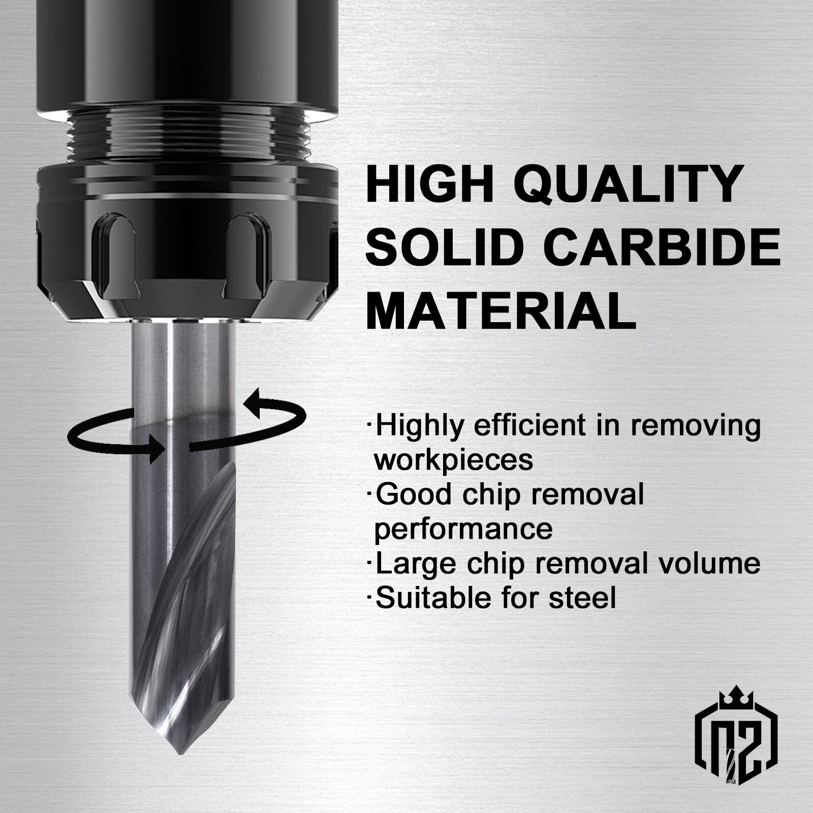 2PCS 2 Flute 3/8"x1"x2-1/2" 90 Degree Solid Carbide Spot Drill - AlTiN Coated