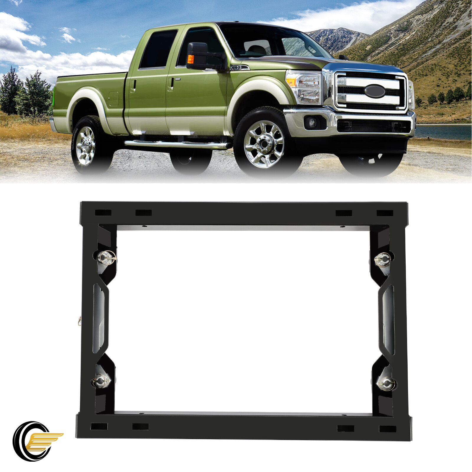 For Ford F-350 F-250 Super Duty 11-20 Black 5th Wheel Hitch Adapter w/ Handles