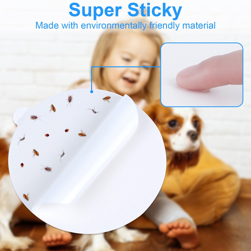 20Pack Disposable Flea Trap Sticky Discs Refill Fits Most Dome Flea Bed Bug Trap