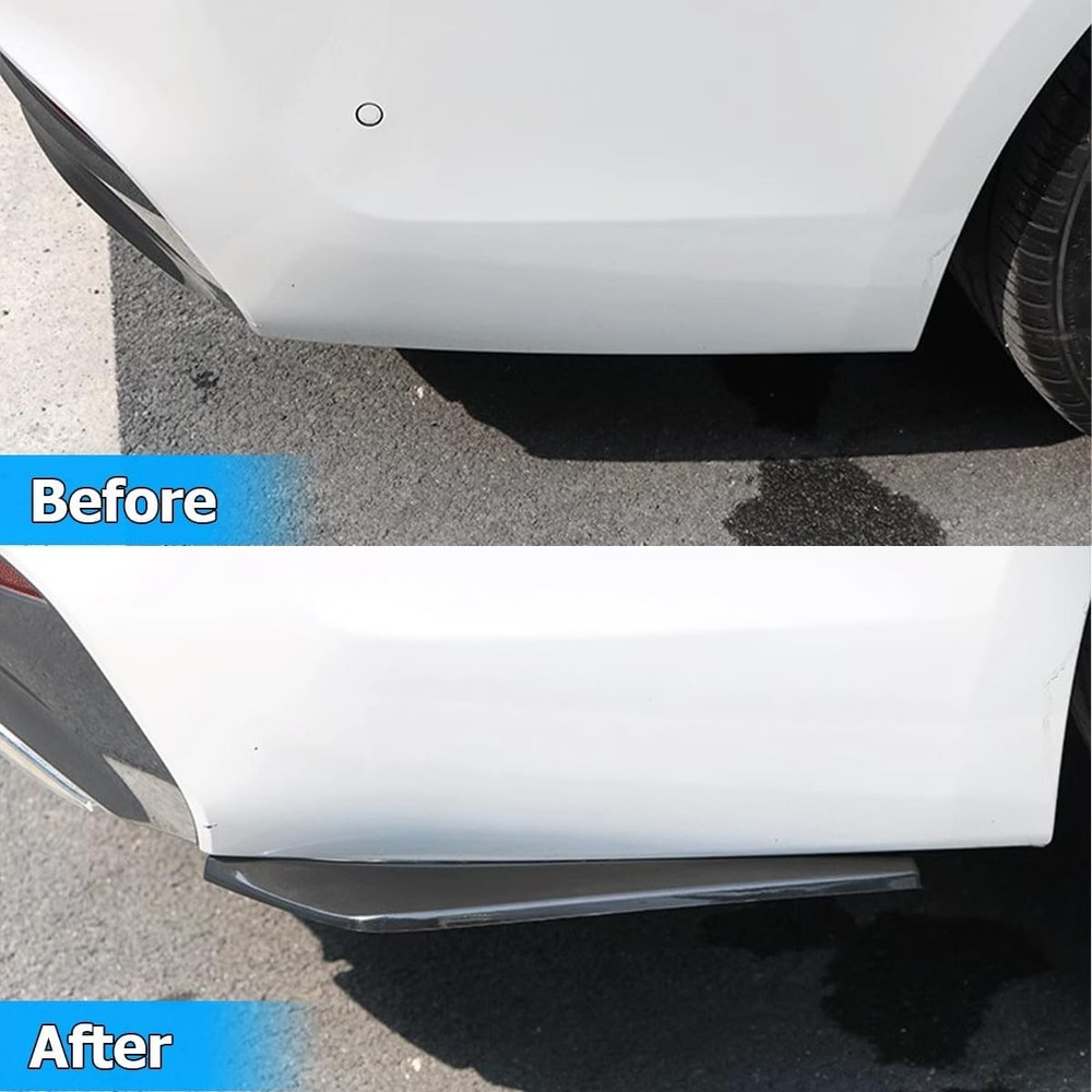 2pcs For Audi Accessories Rear Bumper Lip Diffuser Splitter Canard Protectors