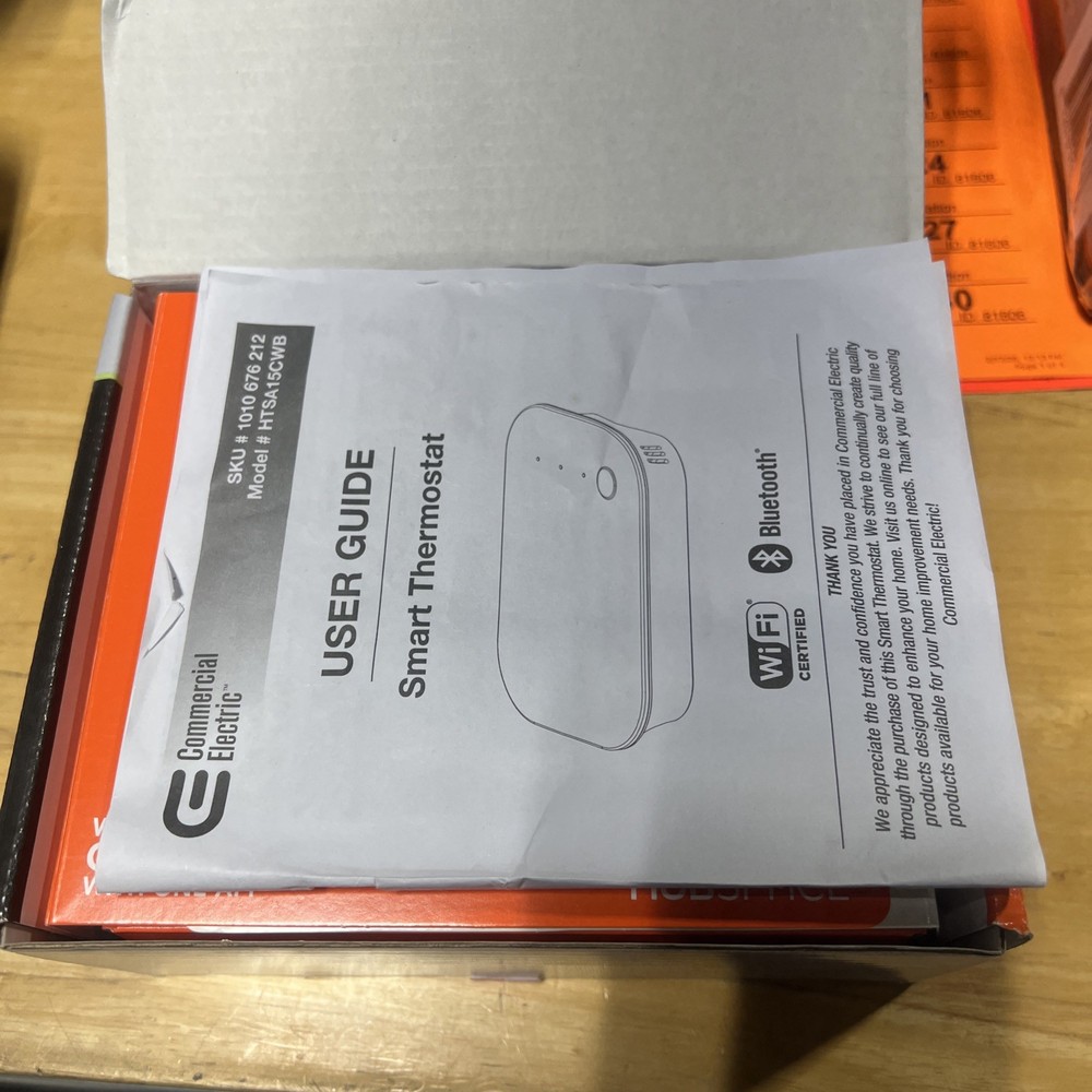 CE Wi-Fi and Bluetooth Smart Programmable Thermostat Powered by Hubspace