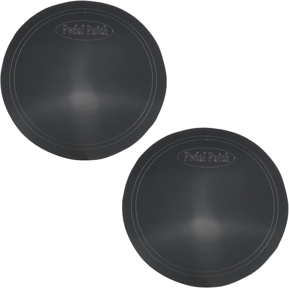 E-outstanding 2PCS Black Single Pedal Patch Self-Adhesive Drumhead Patch...