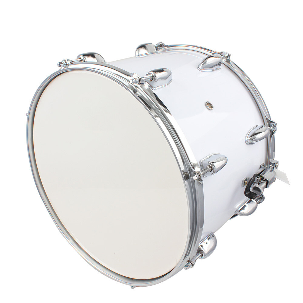 14 x10inch Marching Drum Drumsticks Key Strap White