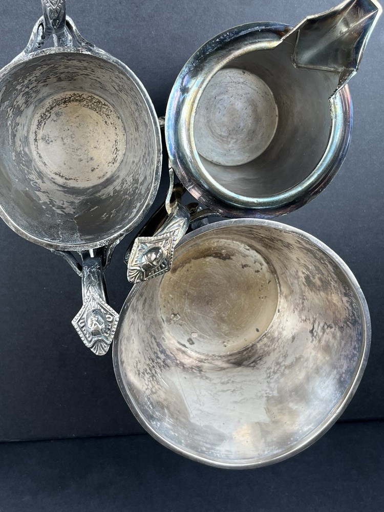 Meriden Britannia Silverplate Tea & Coffee Pattern 1881 9pc Set Victorian