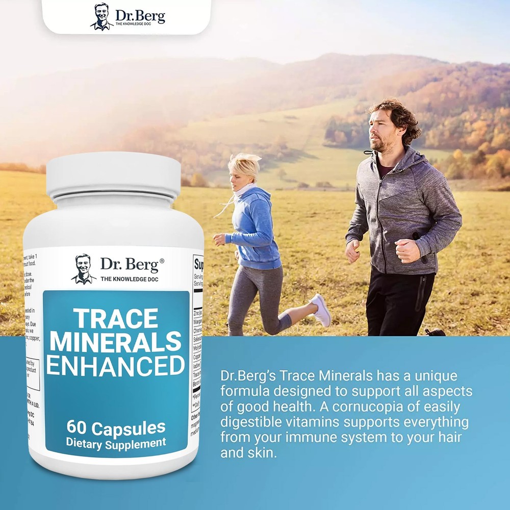 Dr. Berg Trace Minerals Enhanced Complex - 70+ Nutrients,Energy & Immune Support