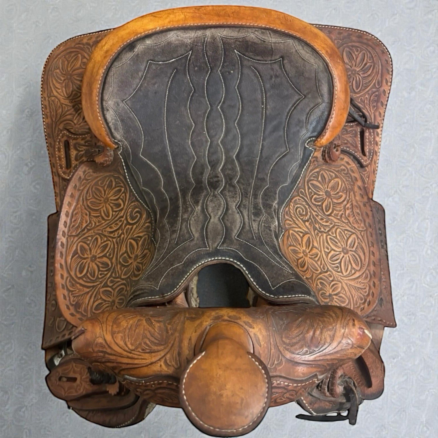 Antique Rider Buford Barrel Saddle 14” Western Rodeo Oil Kansas KS