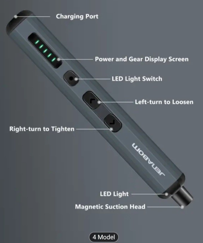JENABOM Cordless small electric screwdriver
