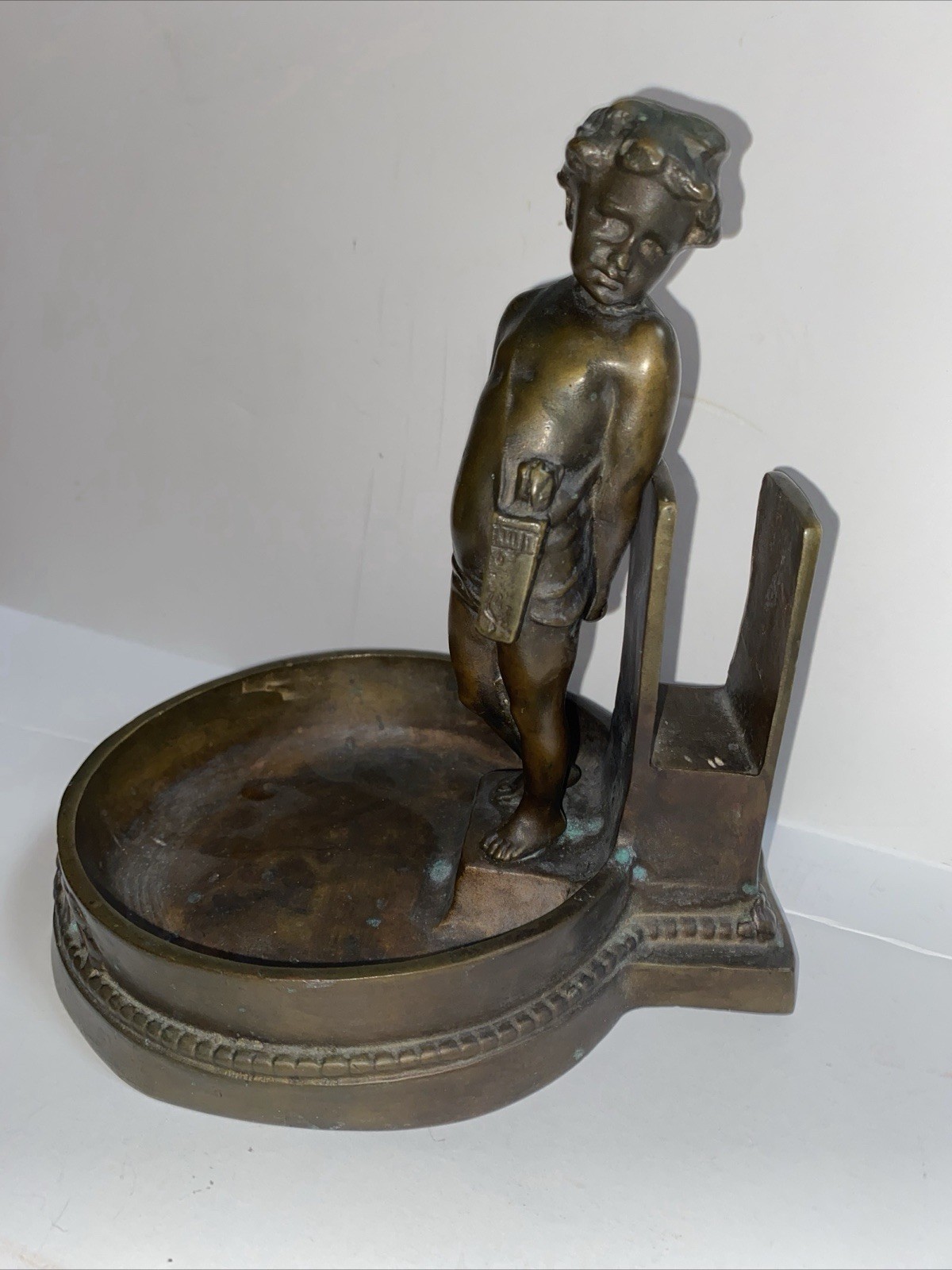 Peter Tereszczuk Art Nouveau Bronze Boy Sculpture, Used