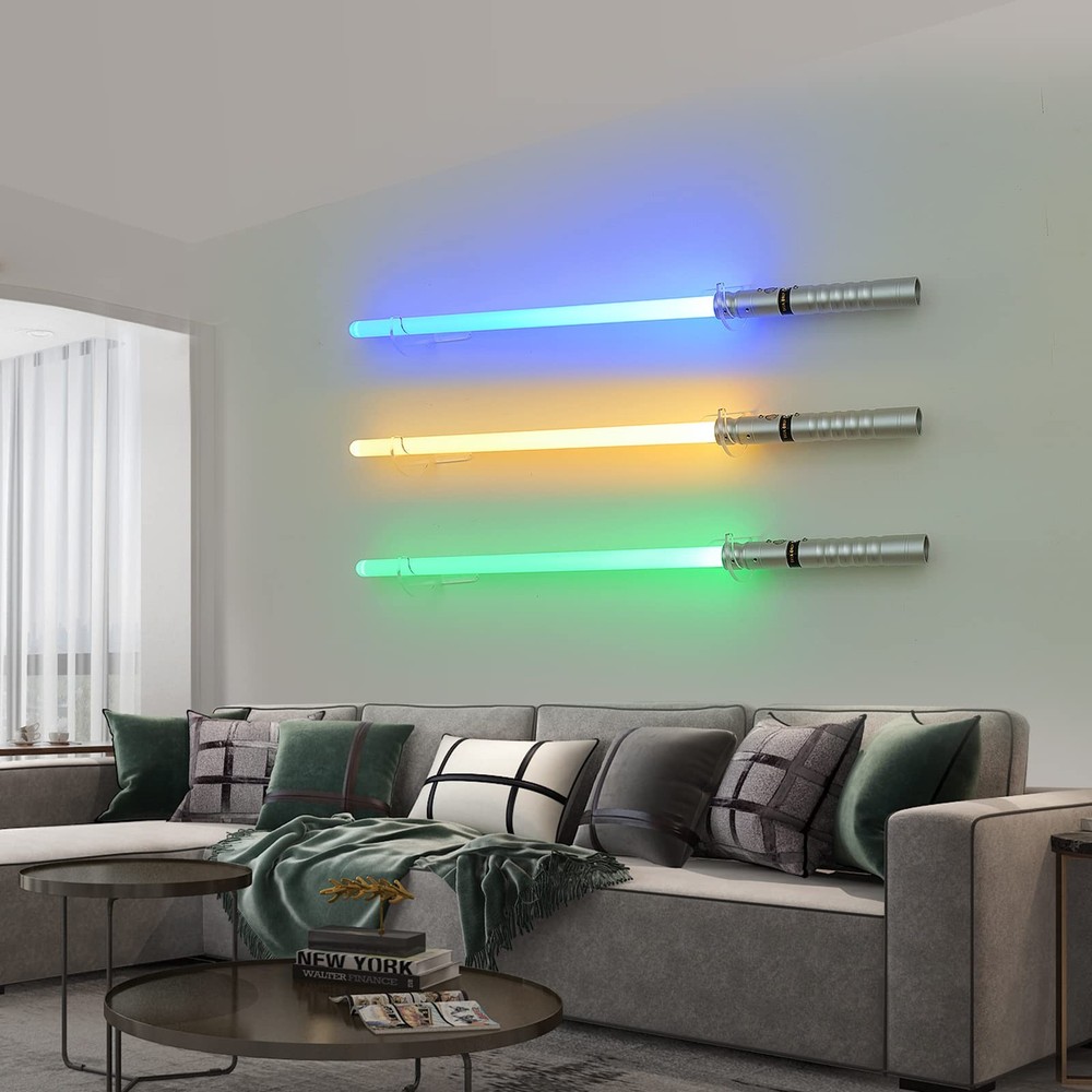 Lightsaber Wall Mount, Stand - Display Swords, Wall Bracket (3 sets)