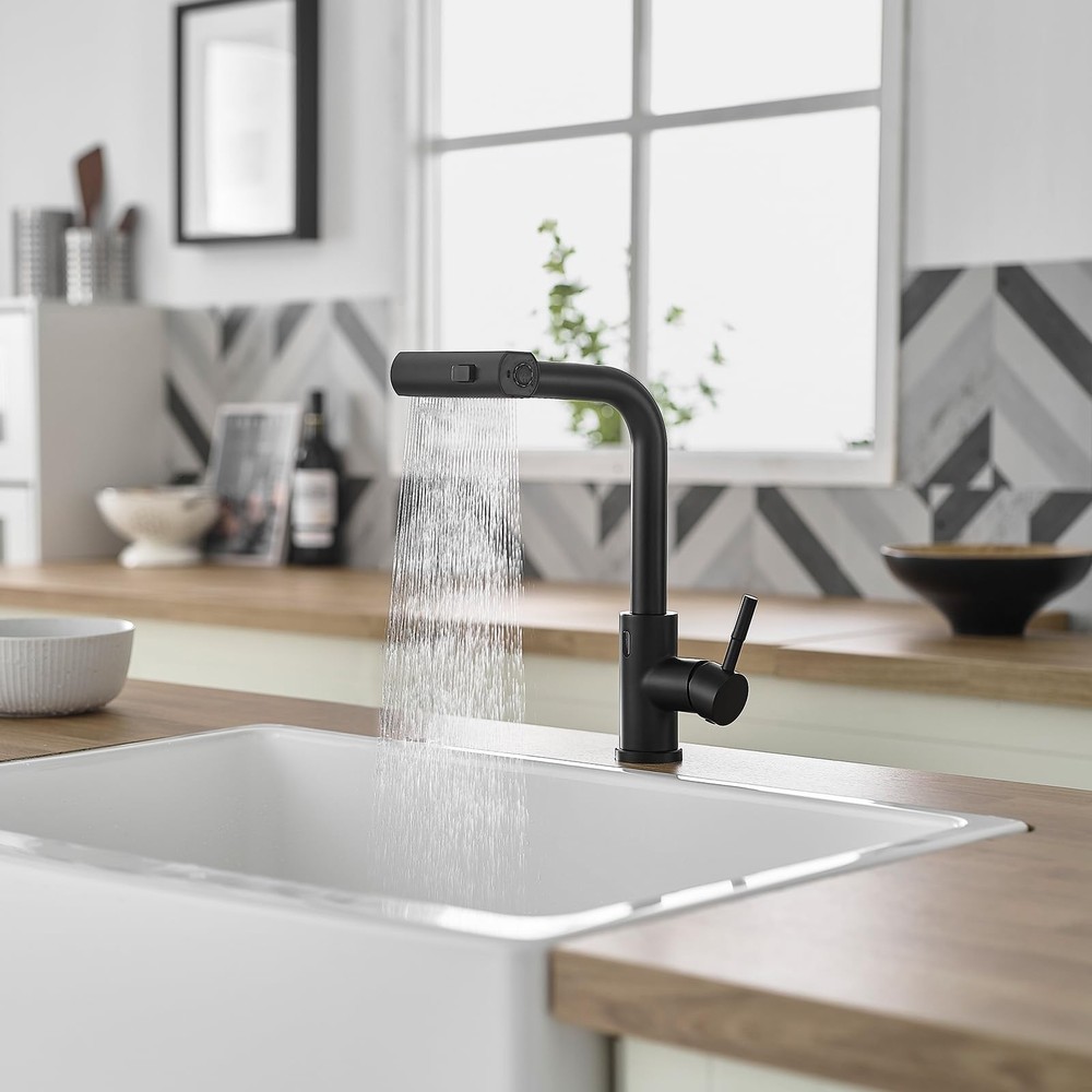 Touchless Kitchen Faucet Motion Sensor Hands Free Single Handle Kitchen Sink ...