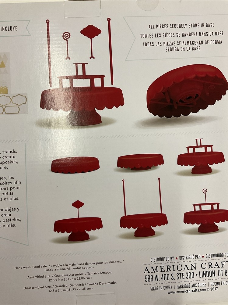 American Crafts, Magic Sweet Cake Stand Set - Red