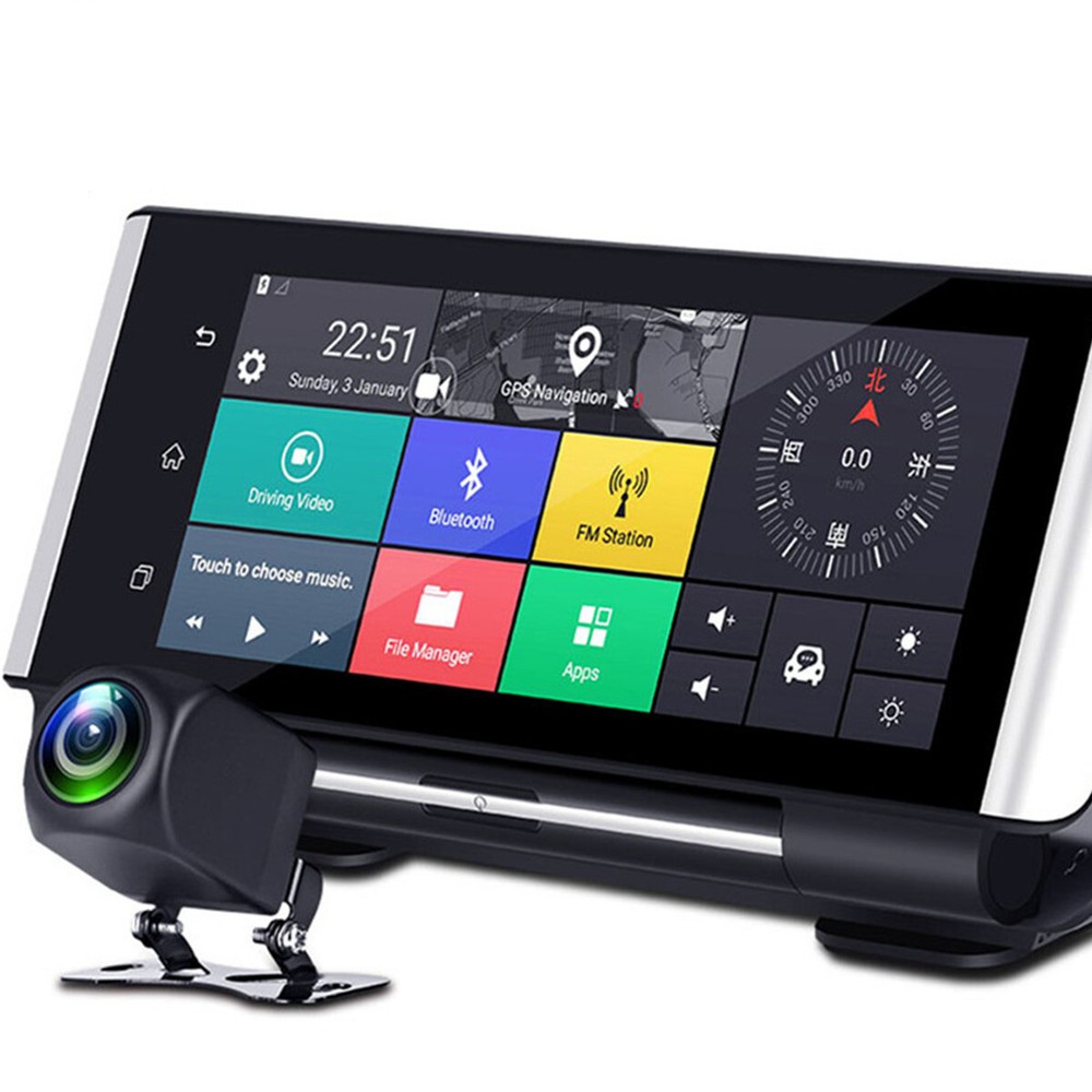 Dash Cam Car DVR Recorder Front Rear Camera Touch Screen GPS WIFI Android 5.1