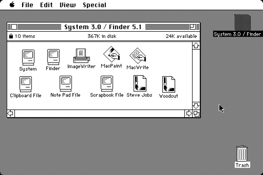 Apple Macintosh Startup Disk for Vintage Mac - System 3.0 w/ MacWrite & MacPaint