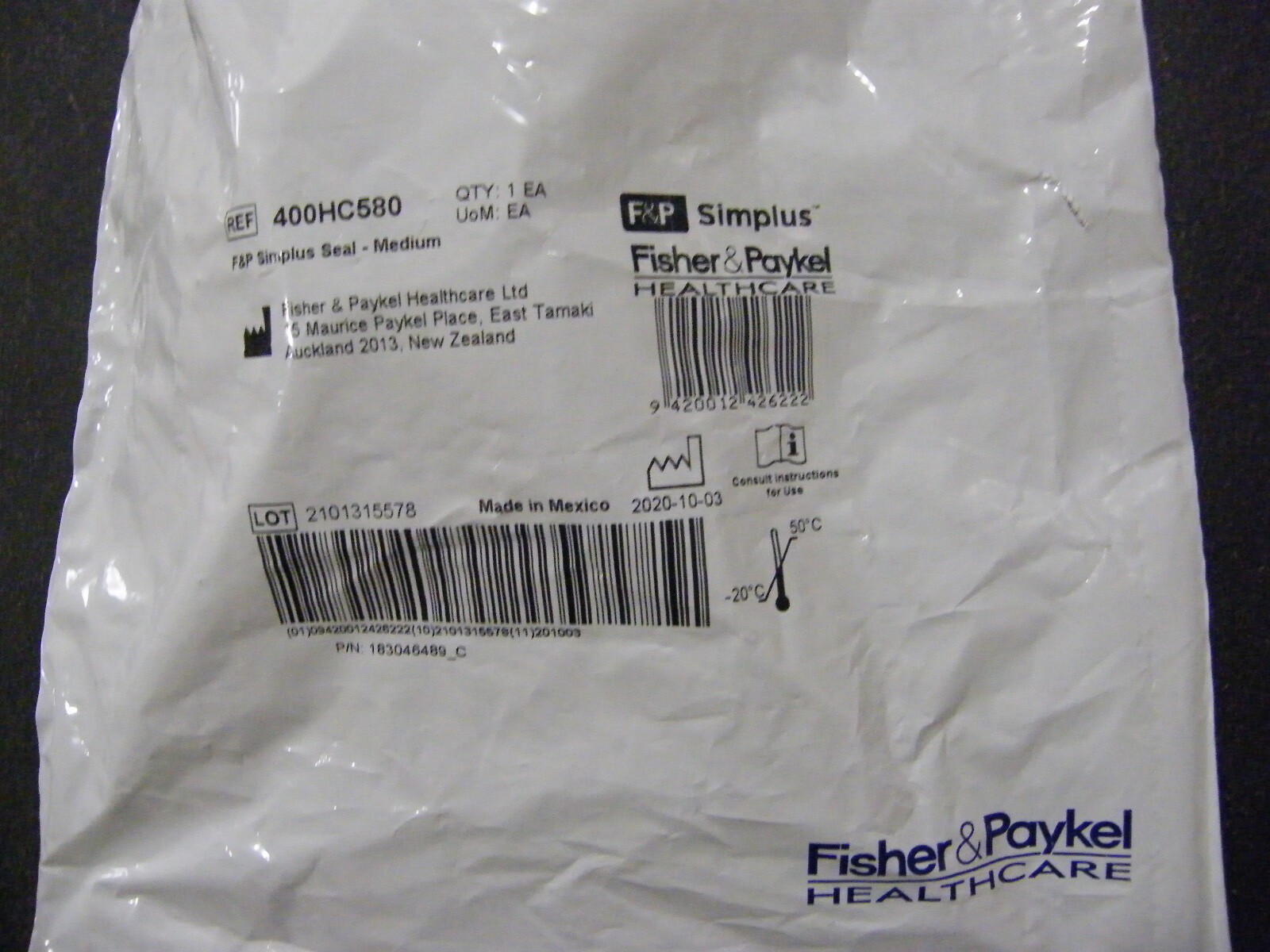 Fisher&Paykel Simplus Cushion Seal Medium F&P NEW 400HC580 M Factory Sealed