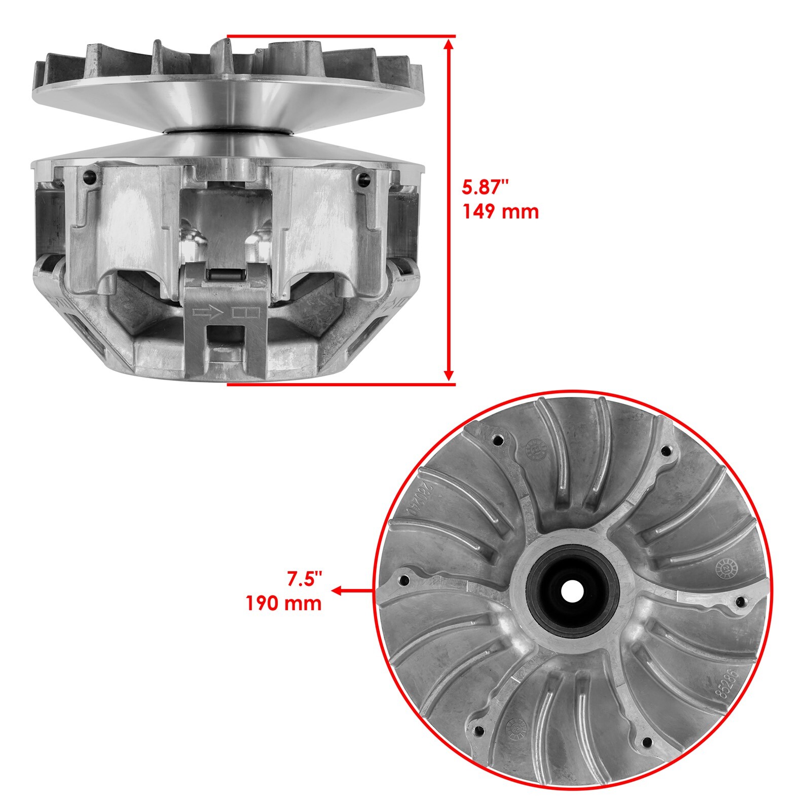Primary Drive Clutch w/ Weight & Spring for Can-Am Outlander / Max 650 2013-2022