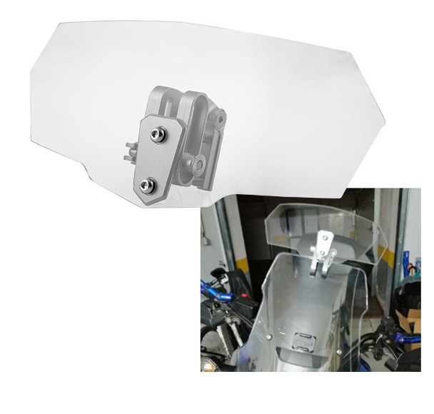 Adjustable Clip On Windshield Extension Spoiler Wind Deflector For Motorcycle