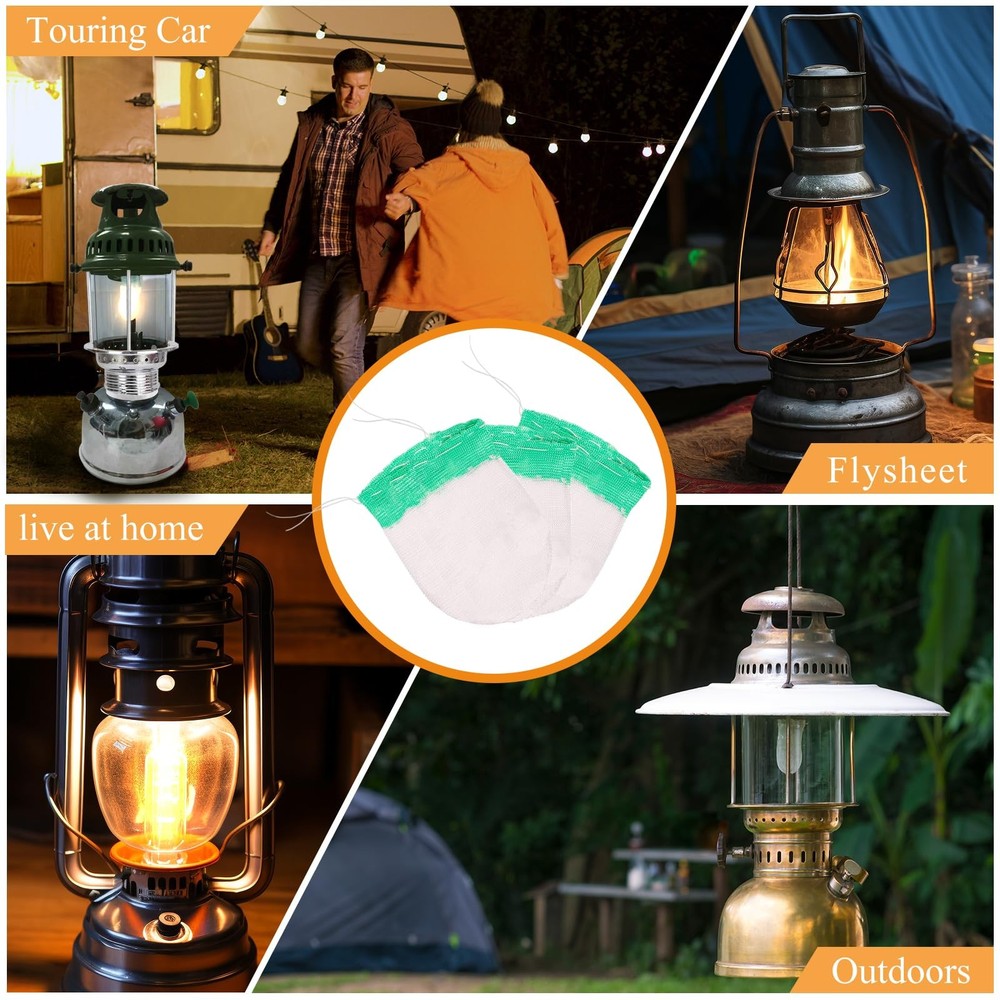 32 Pcs Propane Lantern Mantles, U Shape Mantles for 3.9, grey